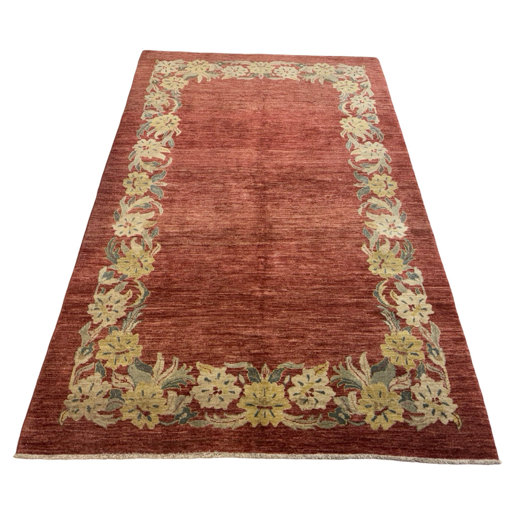 244 x 152 cm Afghan Chobi Modern Floral Hand-Knotted Wool Rug