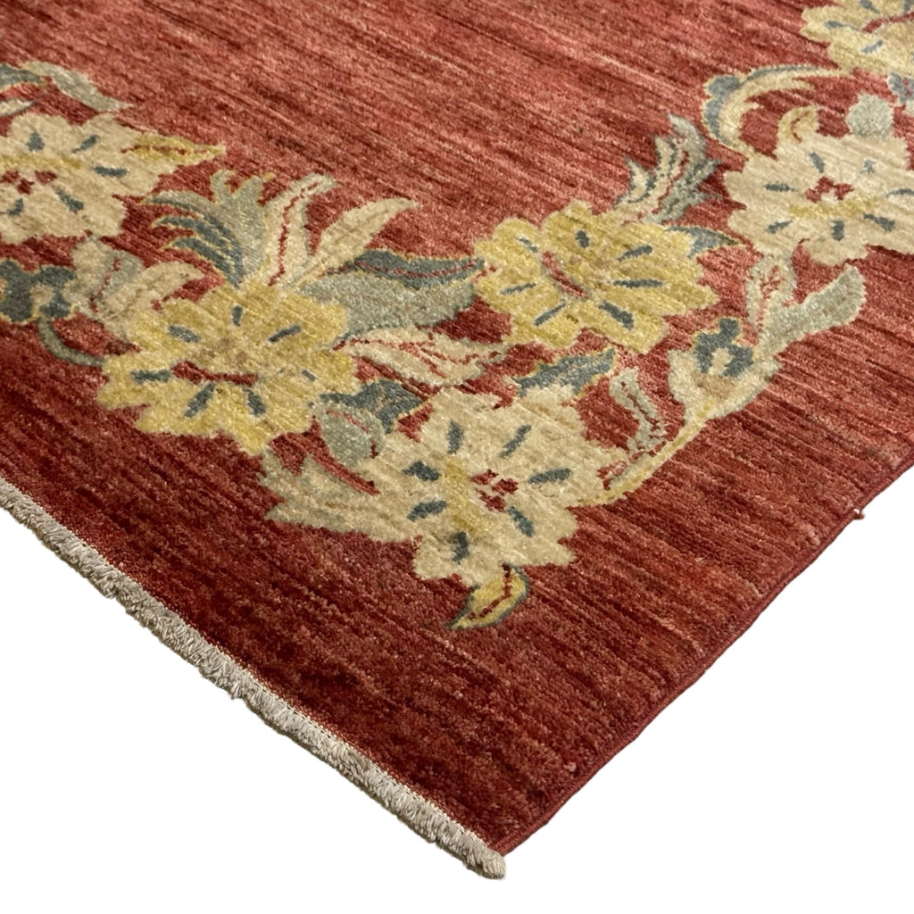 244 x 152 cm Afghan Chobi Modern Floral Hand-Knotted Wool Rug