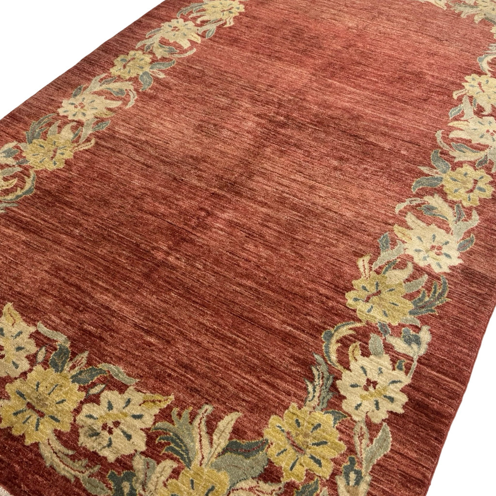 244 x 152 cm Afghan Chobi Modern Floral Hand-Knotted Wool Rug