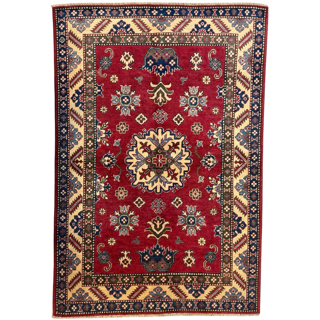 175 x 121 cm Hand Knotted Afghan Kazak – Wool Rug