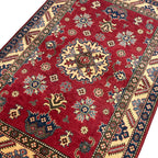 175 x 121 cm Hand Knotted Afghan Kazak – Wool Rug