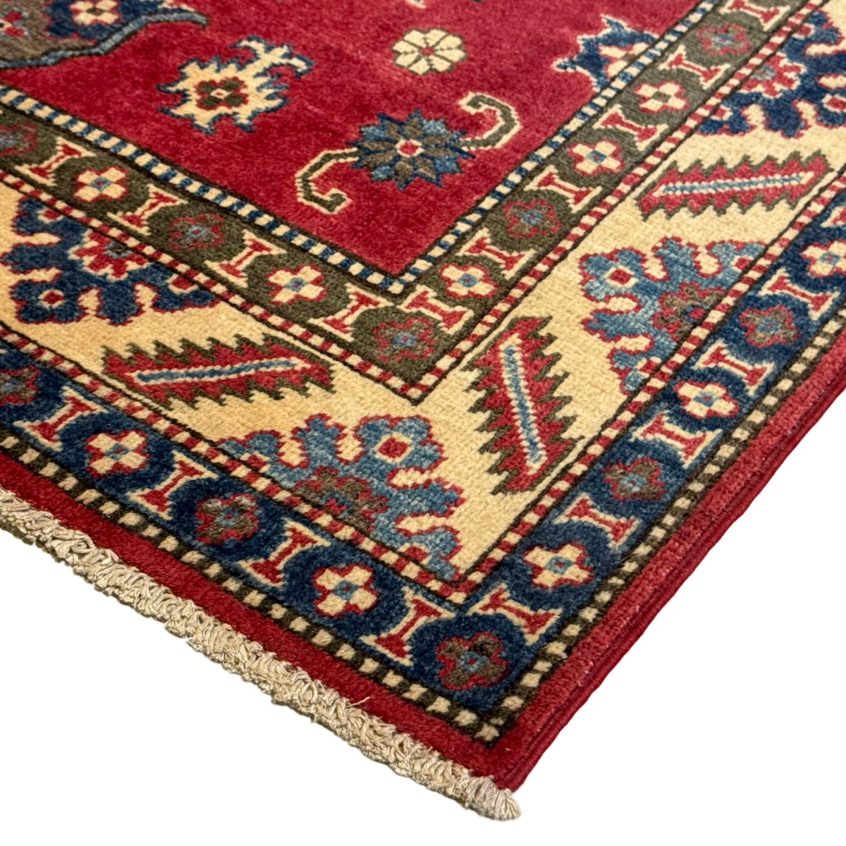 175 x 121 cm Hand Knotted Afghan Kazak – Wool Rug
