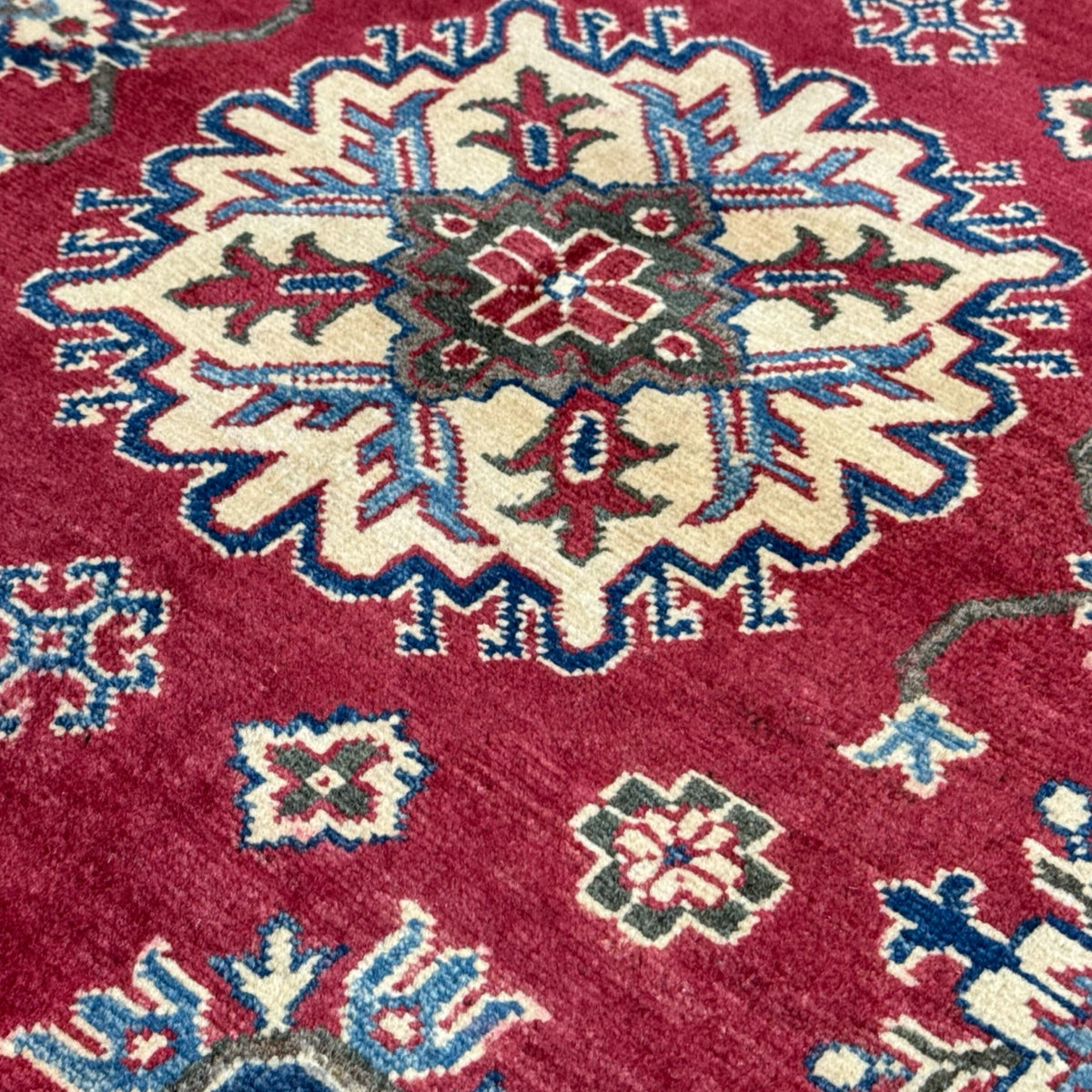 175 x 121 cm Hand Knotted Afghan Kazak – Wool Rug