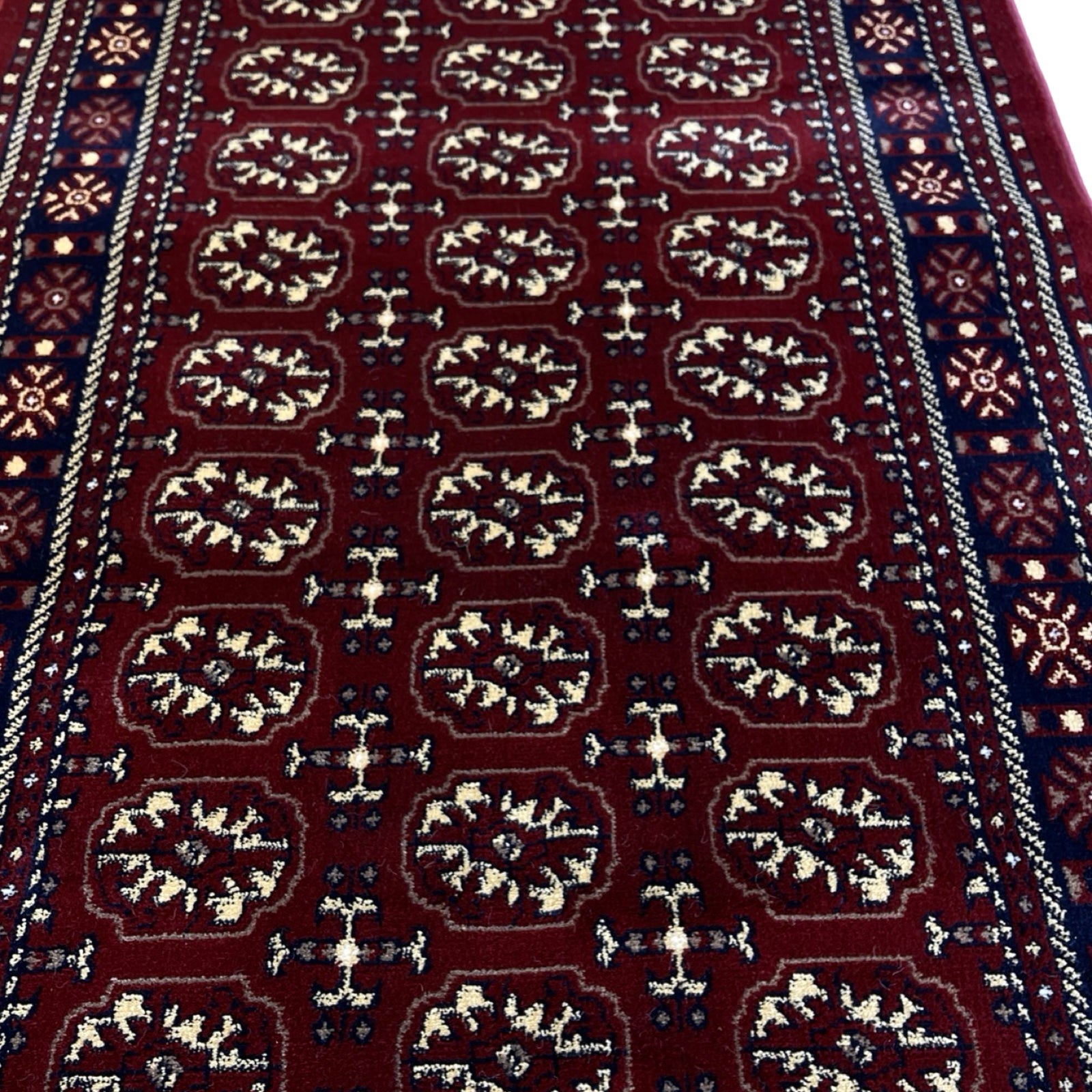 1000 x 80cm Extra Long Size Bokhara, Maroon Runner Rug