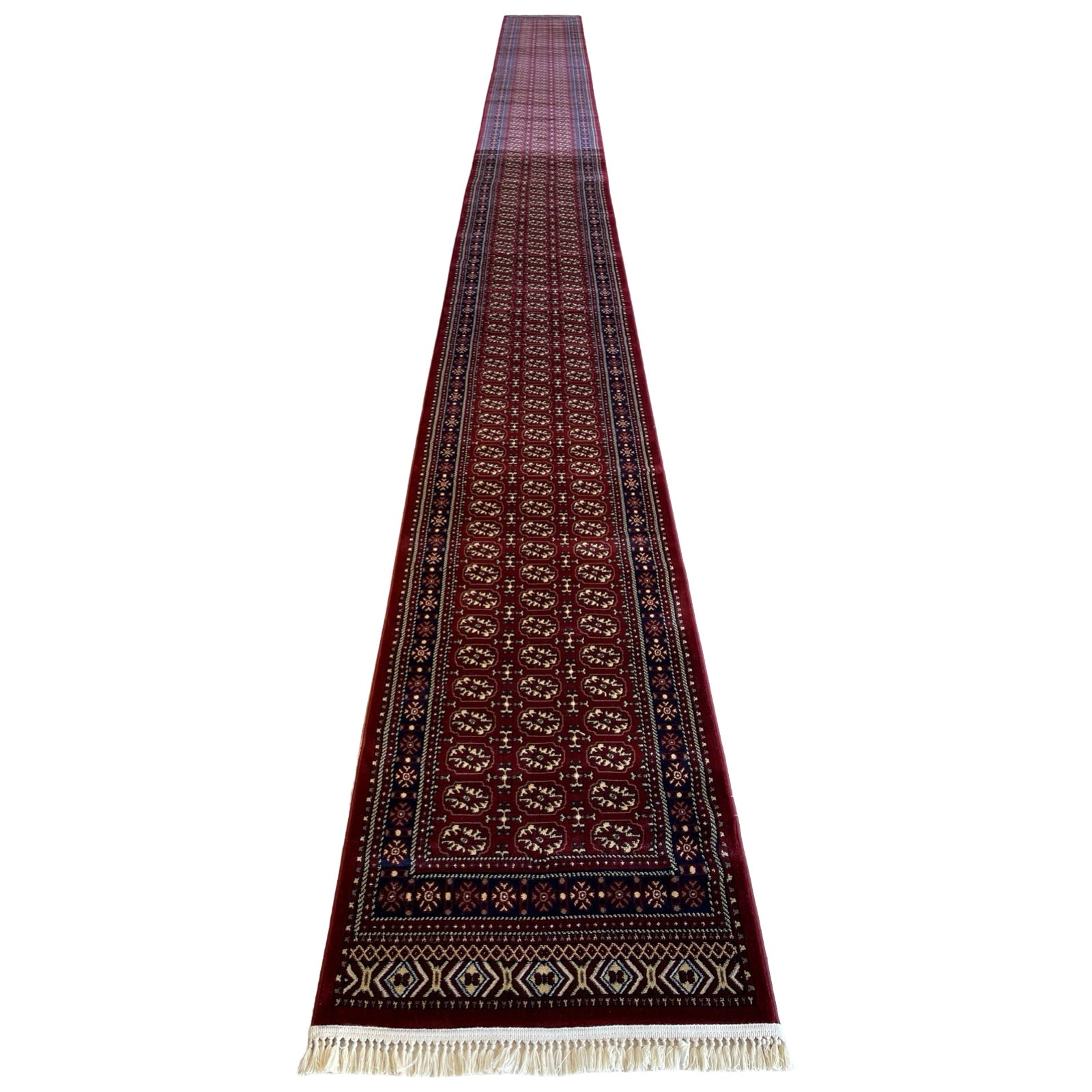 1000 x 80cm Extra Long Size Bokhara, Maroon Runner Rug