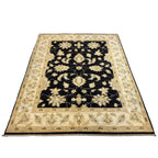197 x 150 cm Afghan Chobi Ziegler Hand-Knotted Wool Rug