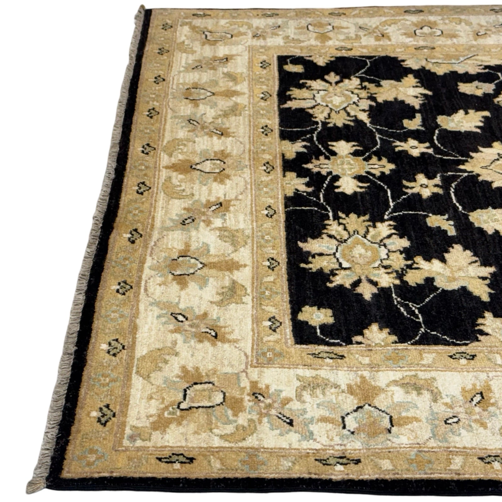 197 x 150 cm Afghan Chobi Ziegler Hand-Knotted Wool Rug