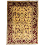 206 x 147 cm Beljik Afghan Chobi Hand-Knotted Wool Rug