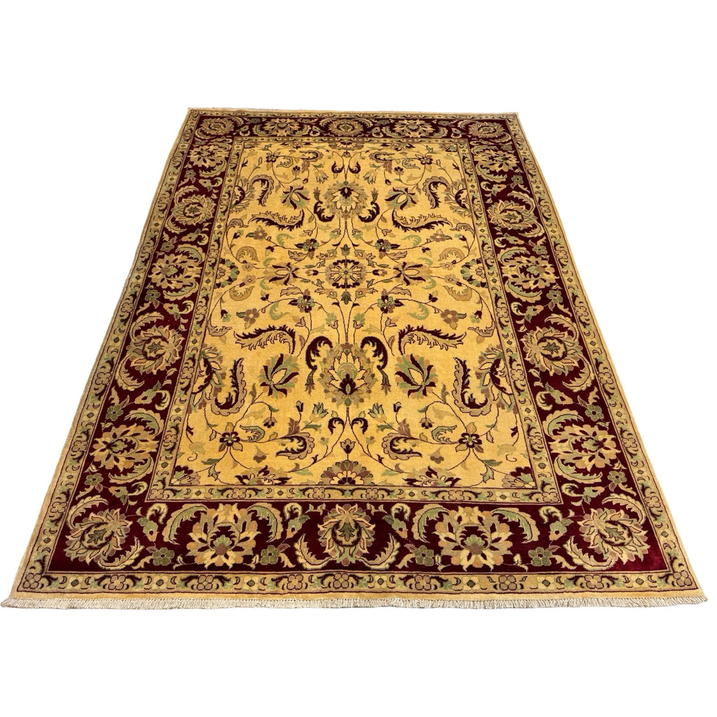 206 x 147 cm Beljik Afghan Chobi Hand-Knotted Wool Rug
