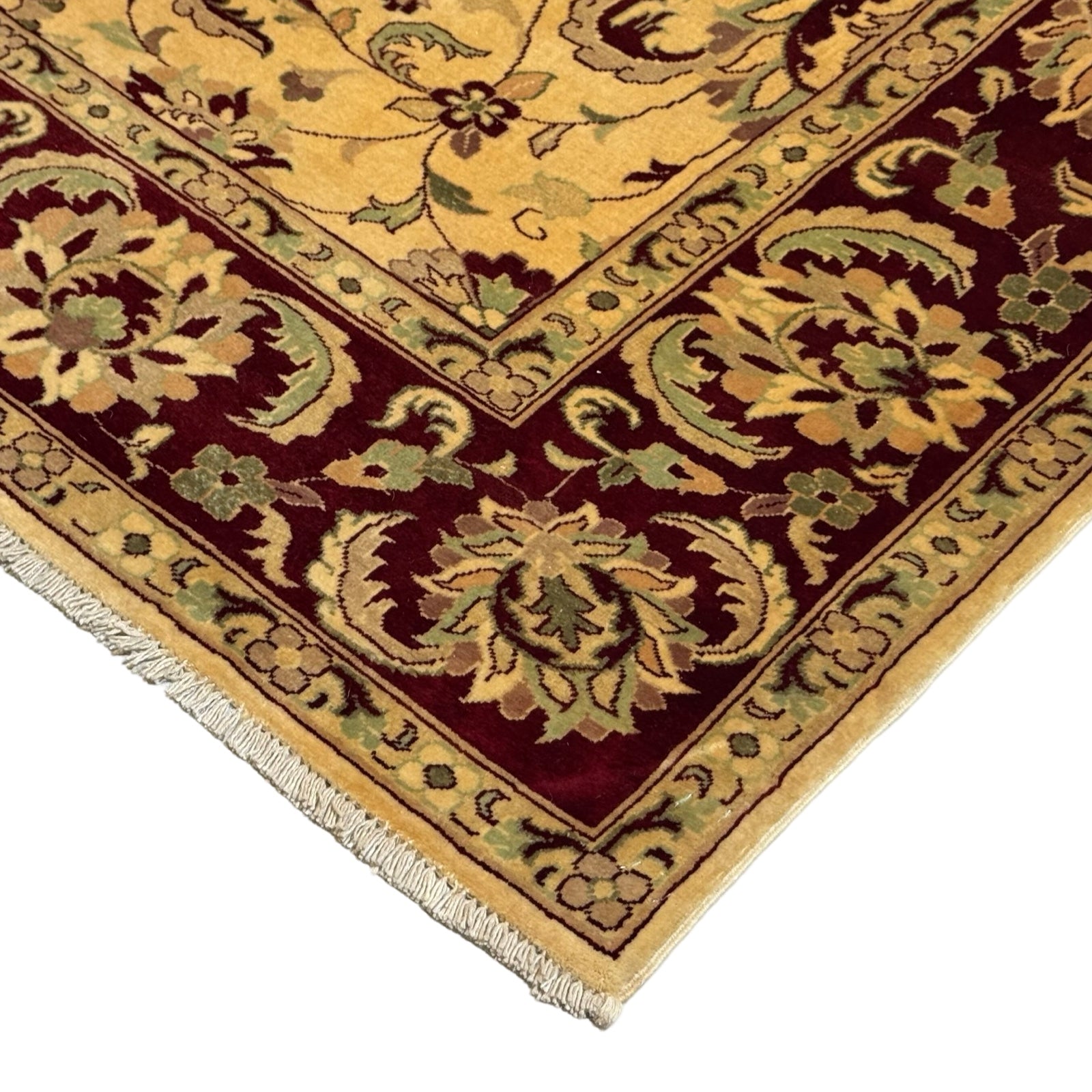 206 x 147 cm Beljik Afghan Chobi Hand-Knotted Wool Rug