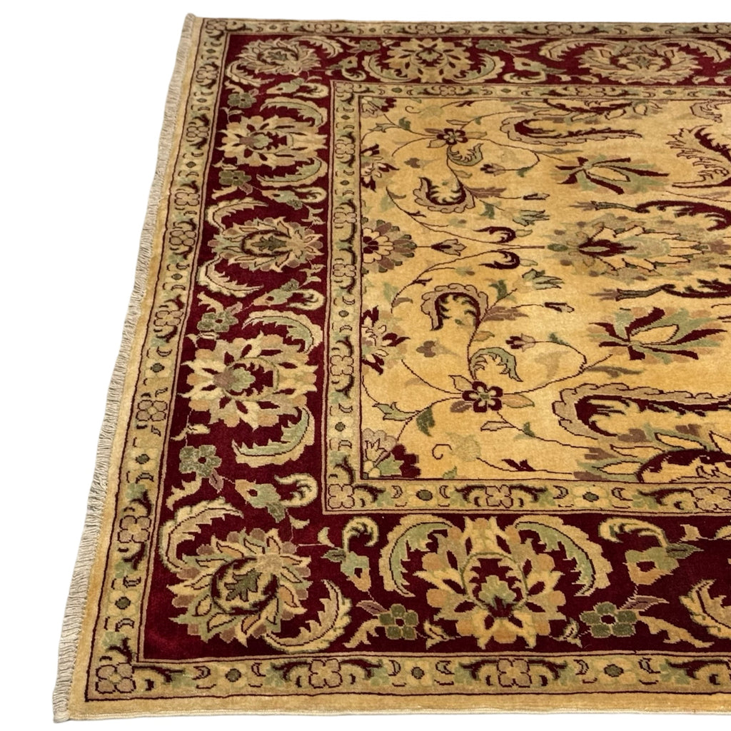 206 x 147 cm Beljik Afghan Chobi Hand-Knotted Wool Rug
