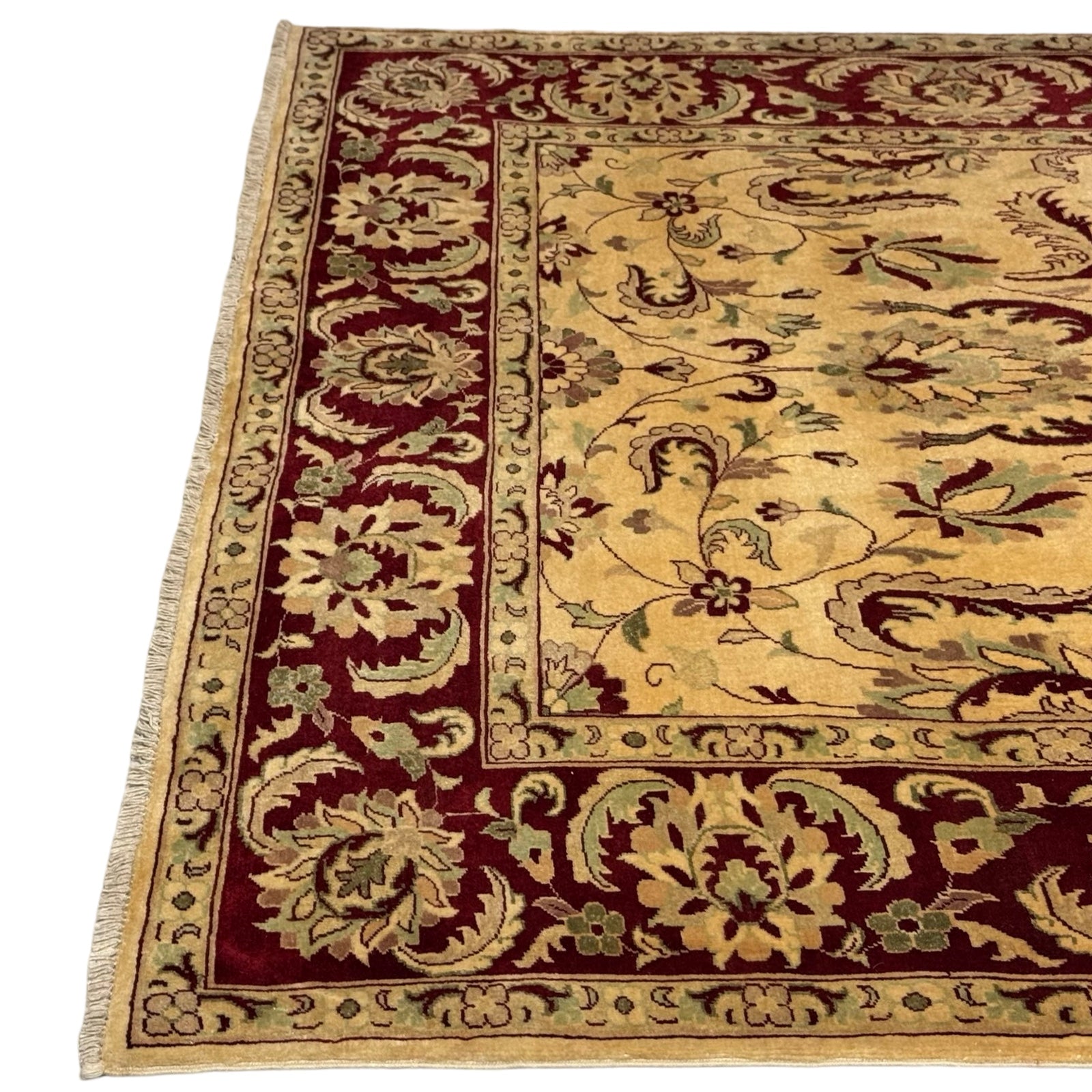 206 x 147 cm Beljik Afghan Chobi Hand-Knotted Wool Rug