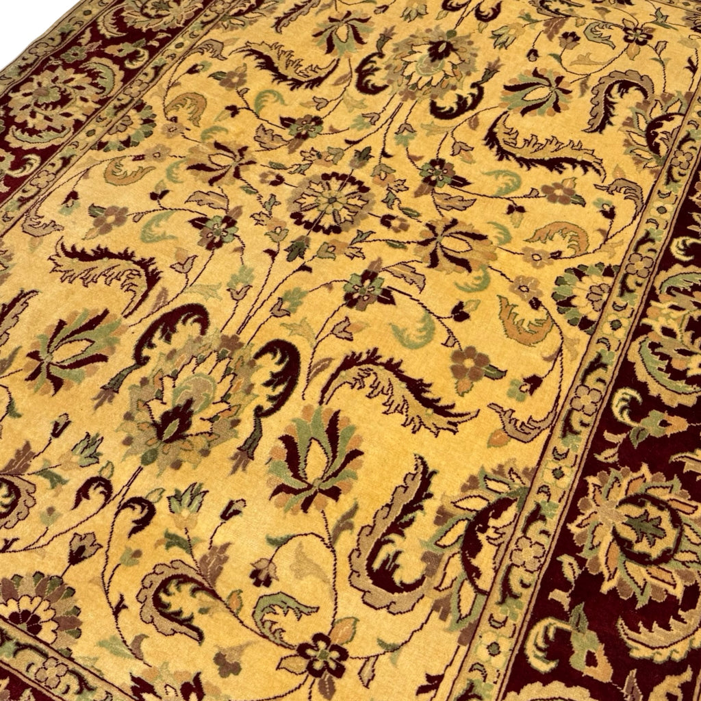 206 x 147 cm Beljik Afghan Chobi Hand-Knotted Wool Rug