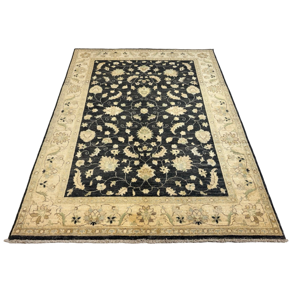 210 x 151 cm Afghan Chobi Ziegler Hand-Knotted Wool Rug