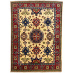 212 x 152 cm Hand Knotted Afghan Kazak – Wool Rug