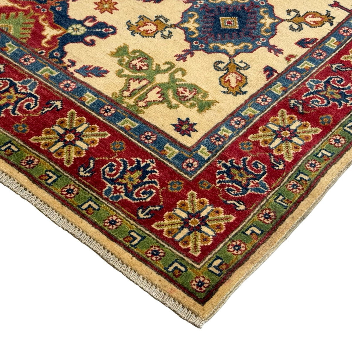 212 x 152 cm Hand Knotted Afghan Kazak – Wool Rug