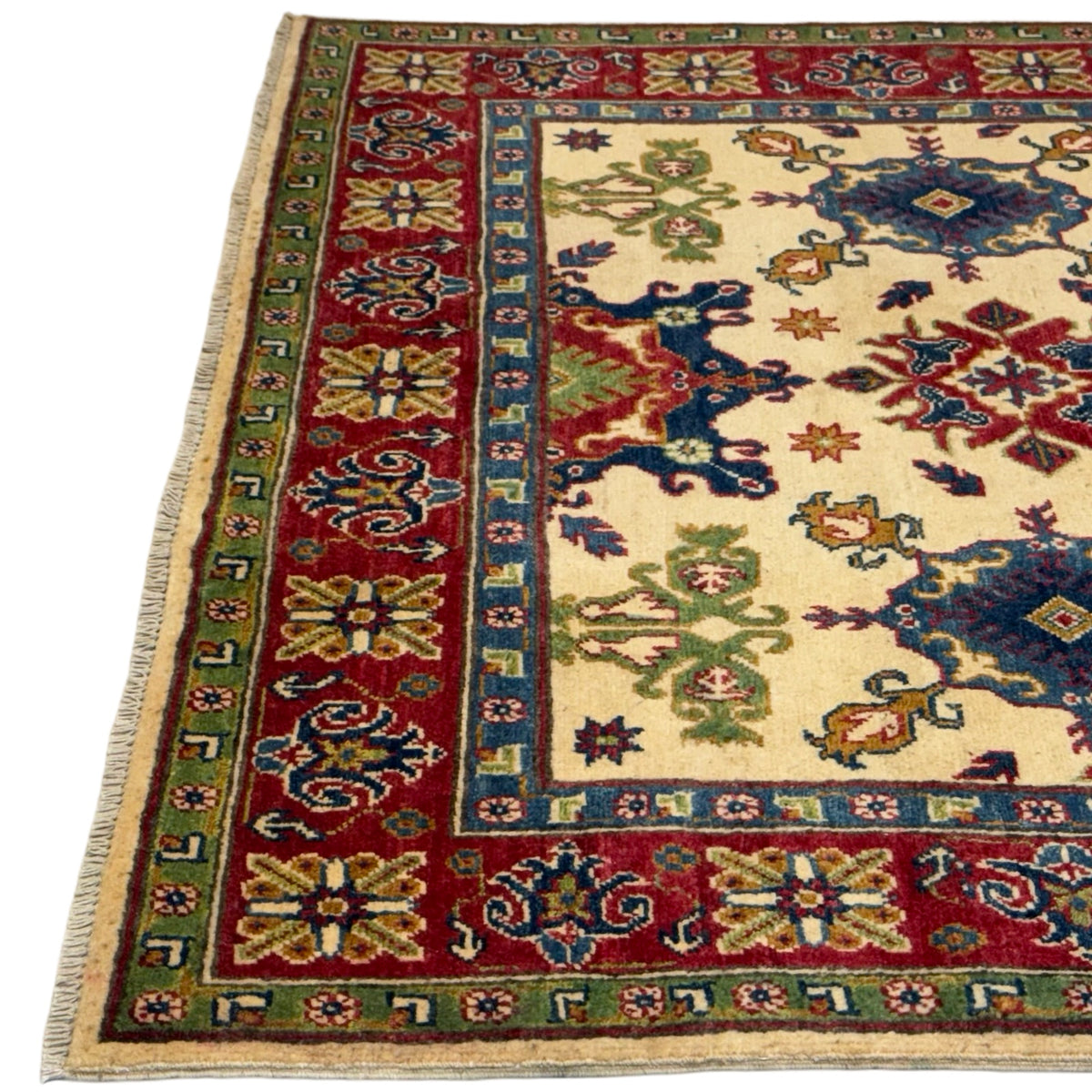 212 x 152 cm Hand Knotted Afghan Kazak – Wool Rug