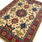 212 x 152 cm Hand Knotted Afghan Kazak – Wool Rug