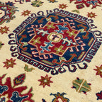 212 x 152 cm Hand Knotted Afghan Kazak – Wool Rug