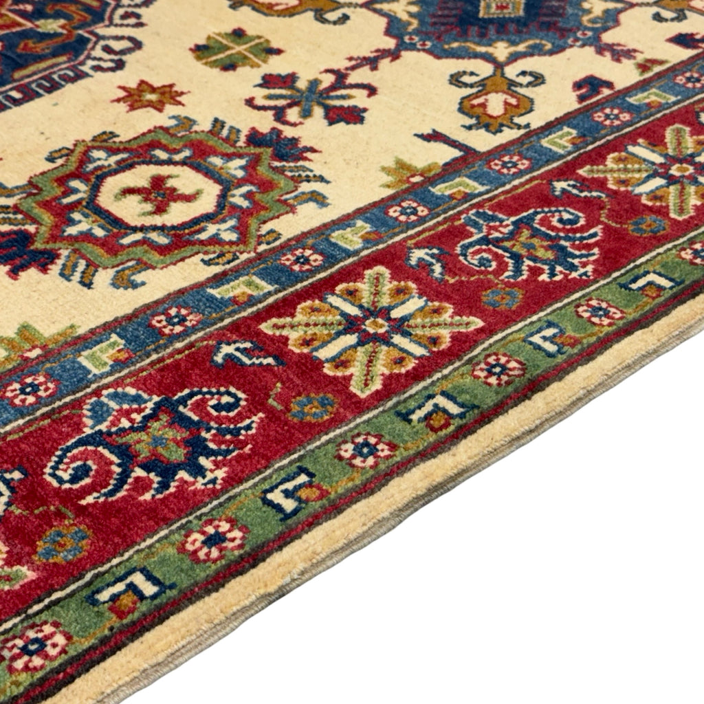 212 x 152 cm Hand Knotted Afghan Kazak – Wool Rug
