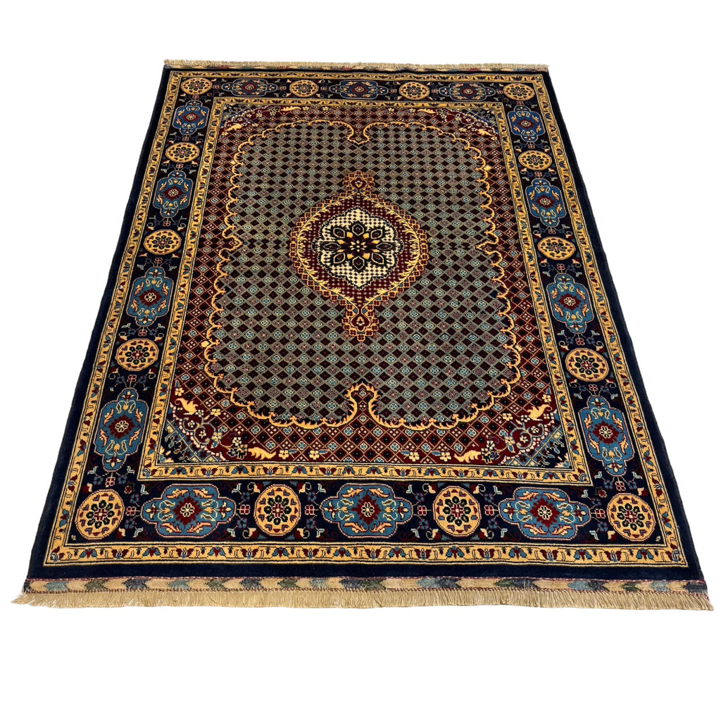 195 x 153 cm Hand Knotted Mahi Design Afghan – Wool Rug