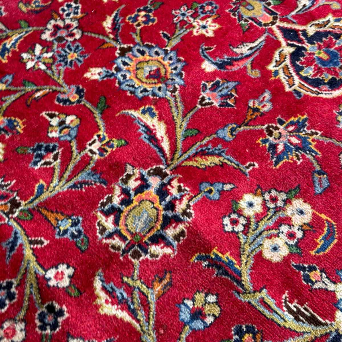 340 x 250 cm Vintage Hand Knotted Persian Kashan – Wool Rug
