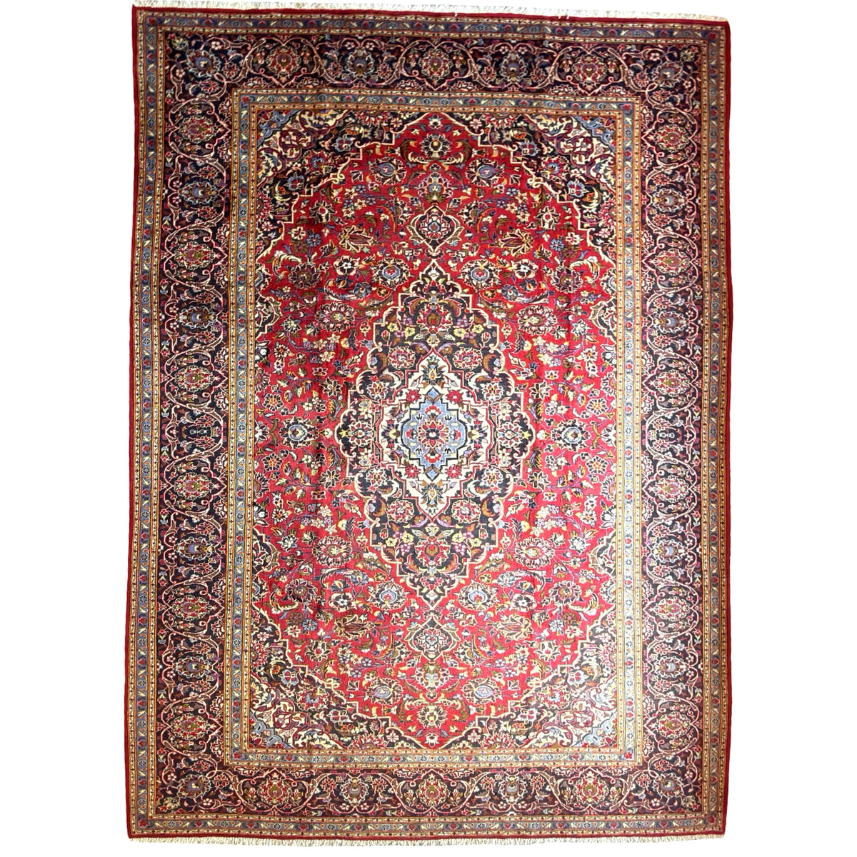 360 x 249 cm Hand Knotted Persian Kashan – Wool Rug