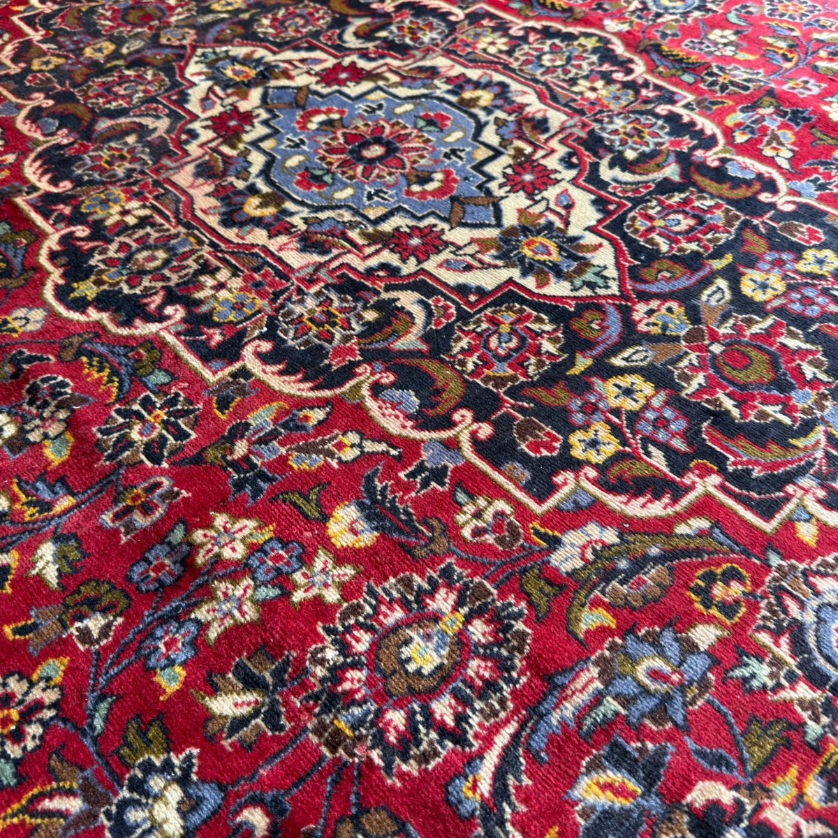 360 x 249 cm Hand Knotted Persian Kashan – Wool Rug