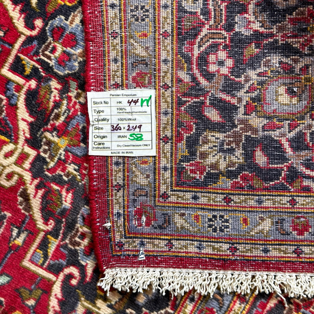 360 x 249 cm Hand Knotted Persian Kashan – Wool Rug