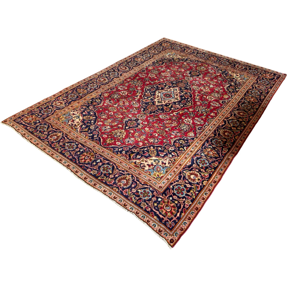 338 x 240 cm Hand Knotted Persian Kashan – Wool Rug