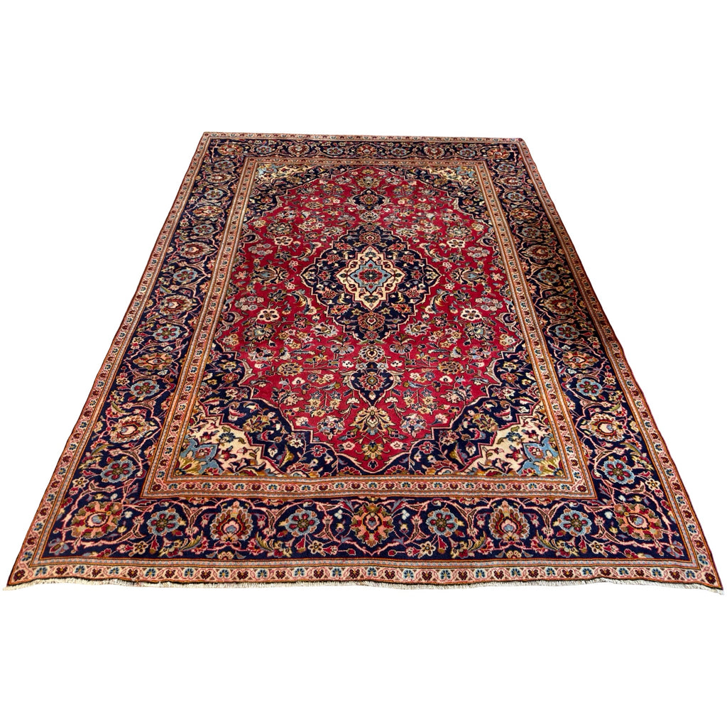 338 x 240 cm Hand Knotted Persian Kashan – Wool Rug