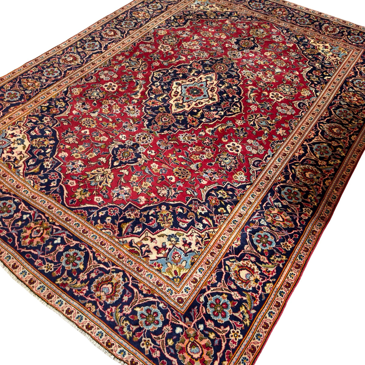 338 x 240 cm Hand Knotted Persian Kashan – Wool Rug