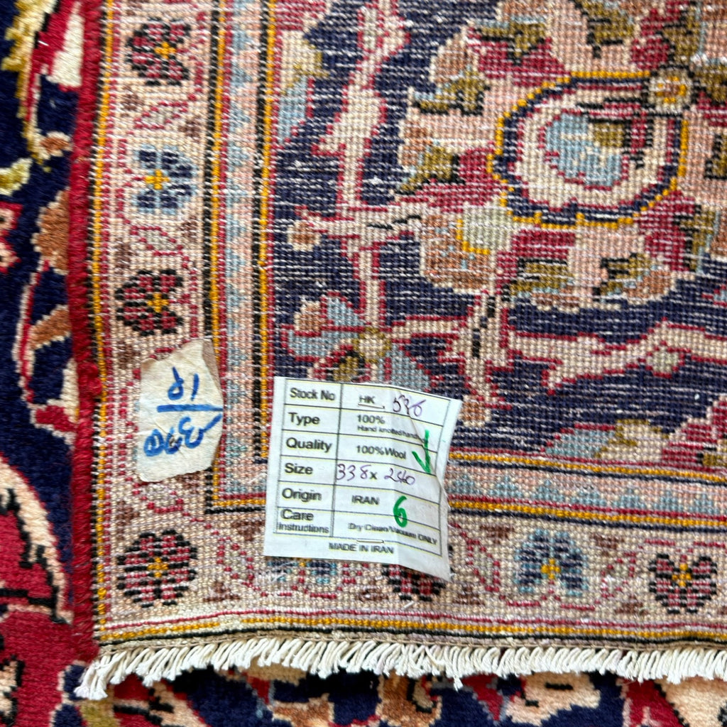 338 x 240 cm Hand Knotted Persian Kashan – Wool Rug