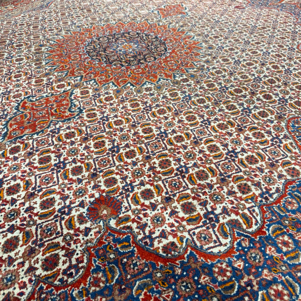327 x 217 cm Hand Knotted Persian Moud Mahi Rug