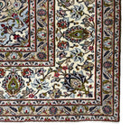 350 x 255 cm Hand Knotted Persian Ivory Kashan Wool Rug
