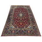 328 x 205 cm Hand Knotted Persian Red Floral Kashan Rug