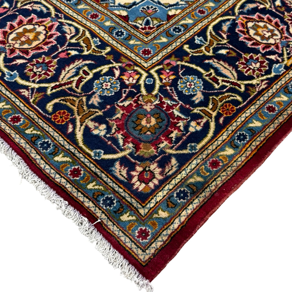 328 x 205 cm Hand Knotted Persian Red Floral Kashan Rug