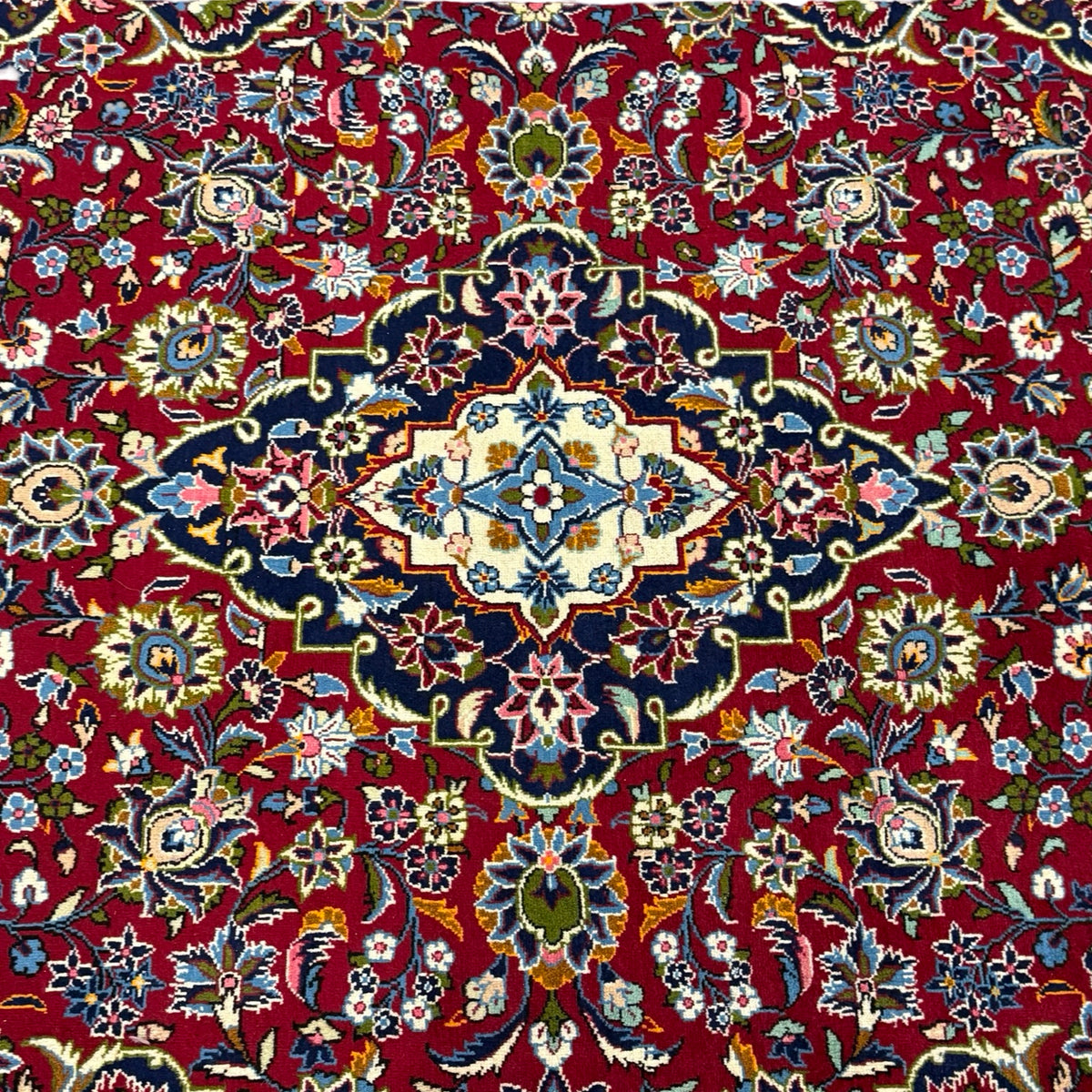 328 x 205 cm Hand Knotted Persian Red Floral Kashan Rug