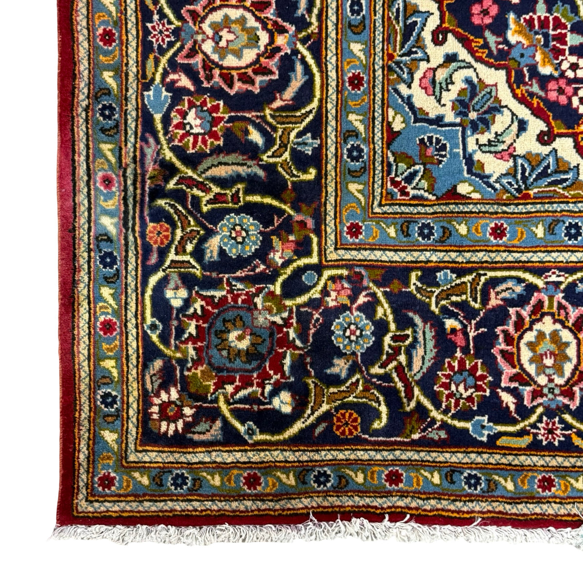 328 x 205 cm Hand Knotted Persian Red Floral Kashan Rug