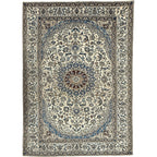 290 x 200 cm Hand Knotted Imperial Ivory Nain Silk And Wool Rug