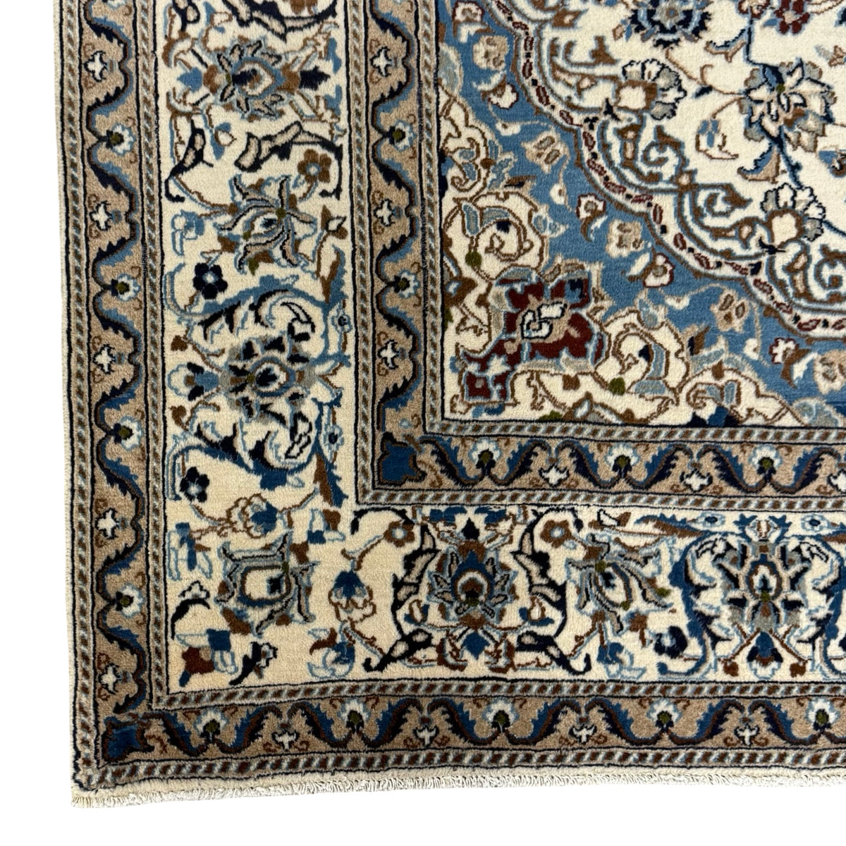 290 x 200 cm Hand Knotted Imperial Ivory Nain Silk And Wool Rug