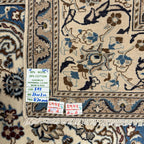 290 x 200 cm Hand Knotted Imperial Ivory Nain Silk And Wool Rug