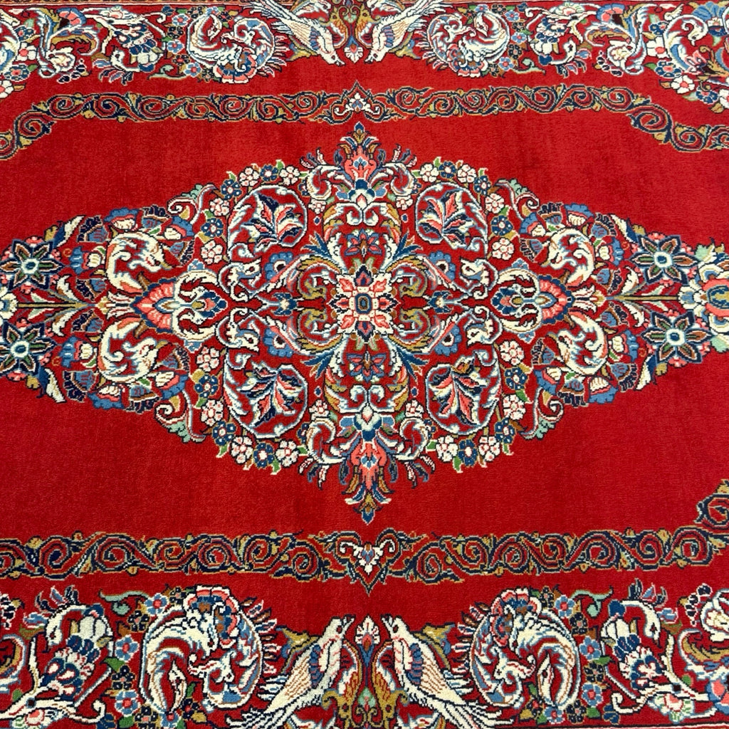304 x 203 cm Persian Sarough Floral Red Woolen Rug