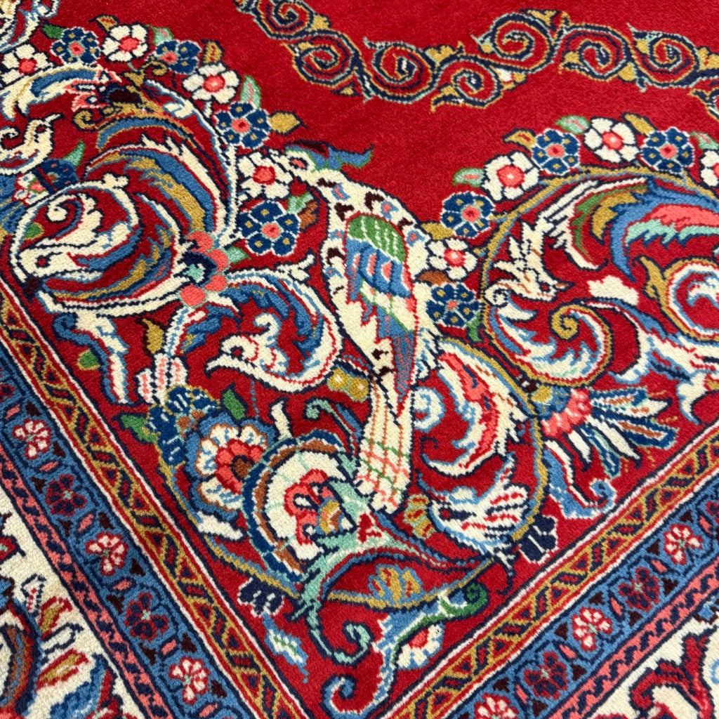 304 x 203 cm Persian Sarough Floral Red Woolen Rug