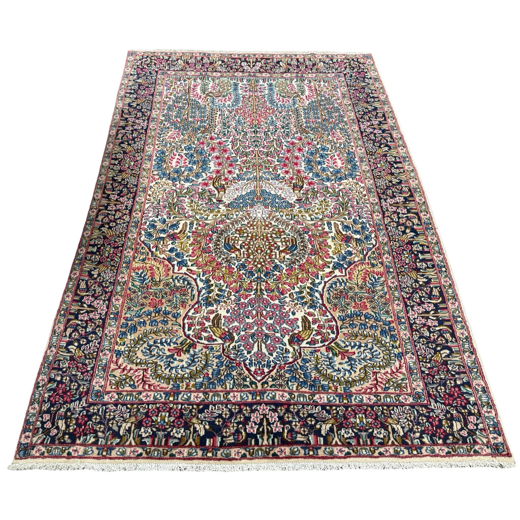 255 x 150 cm Antique Laver Kerman – A Thousand Flowers Rug