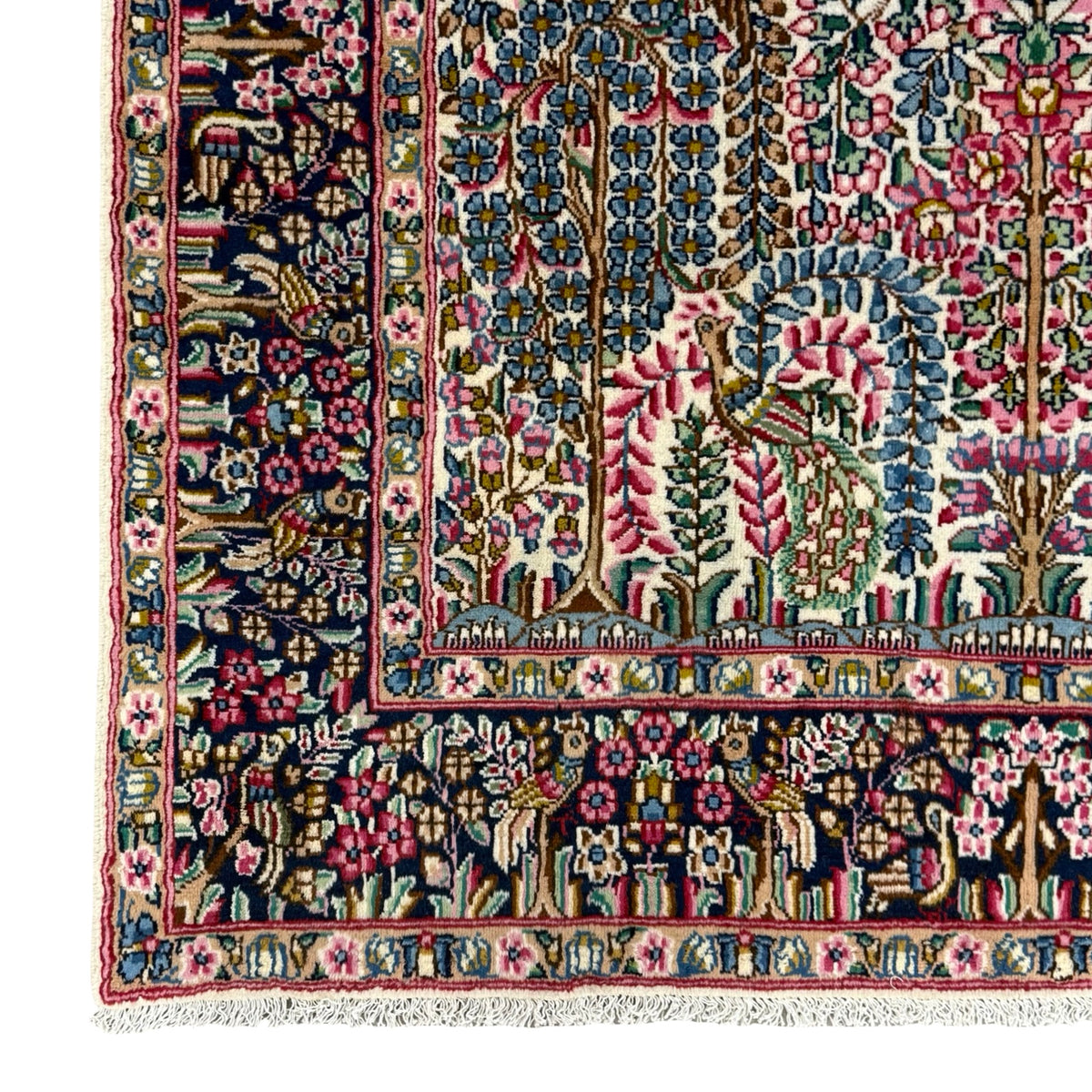 255 x 150 cm Antique Laver Kerman – A Thousand Flowers Rug