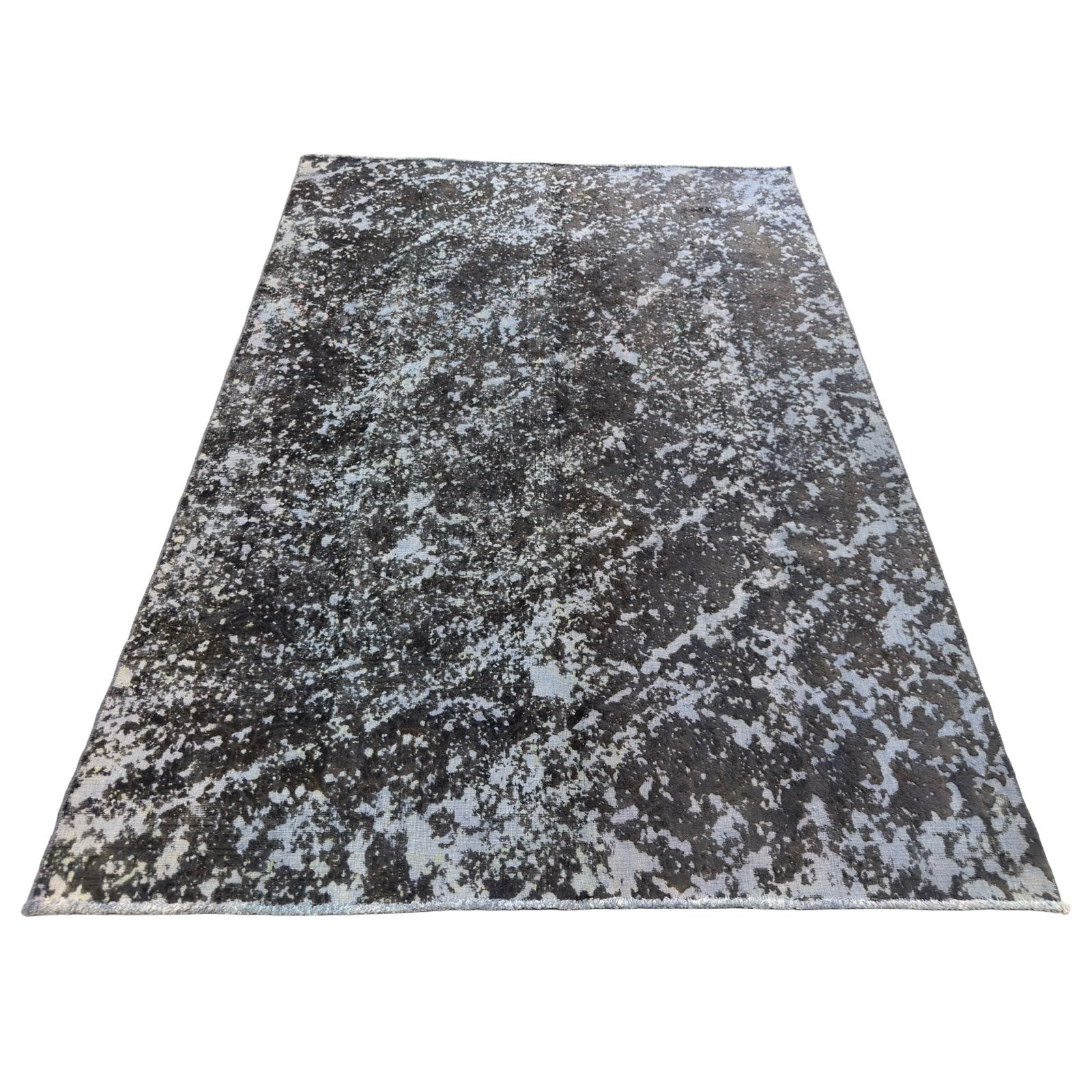 280 x 290 cm Hand-Knotted Ultra Vintage Grey Wool Rug