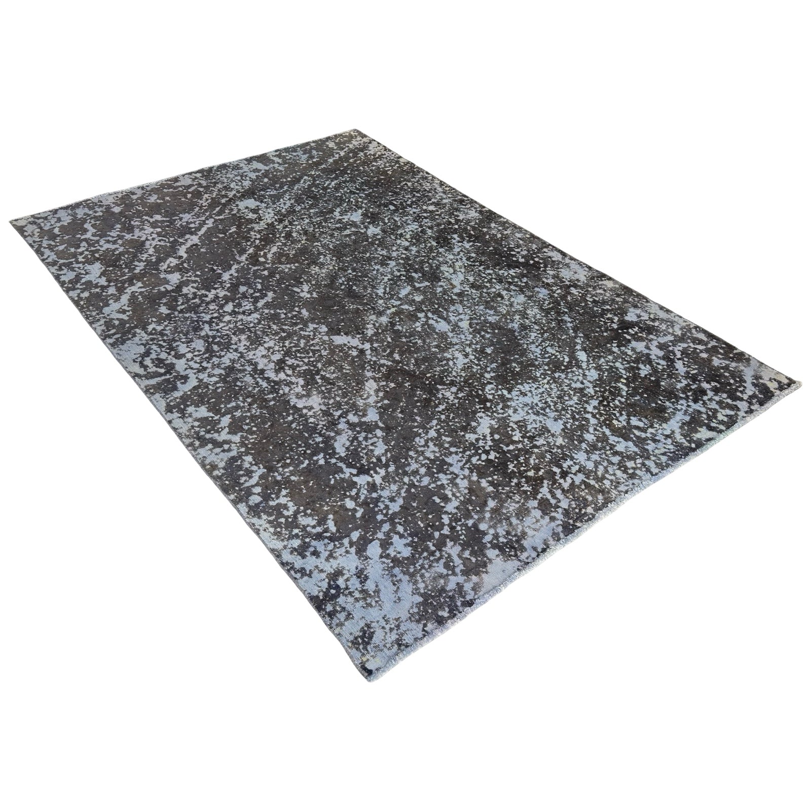 280 x 290 cm Hand-Knotted Ultra Vintage Grey Wool Rug