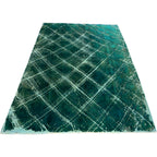 290 x 208 cm Hand-Knotted Ultra Vintage Turquoise Wool Rug