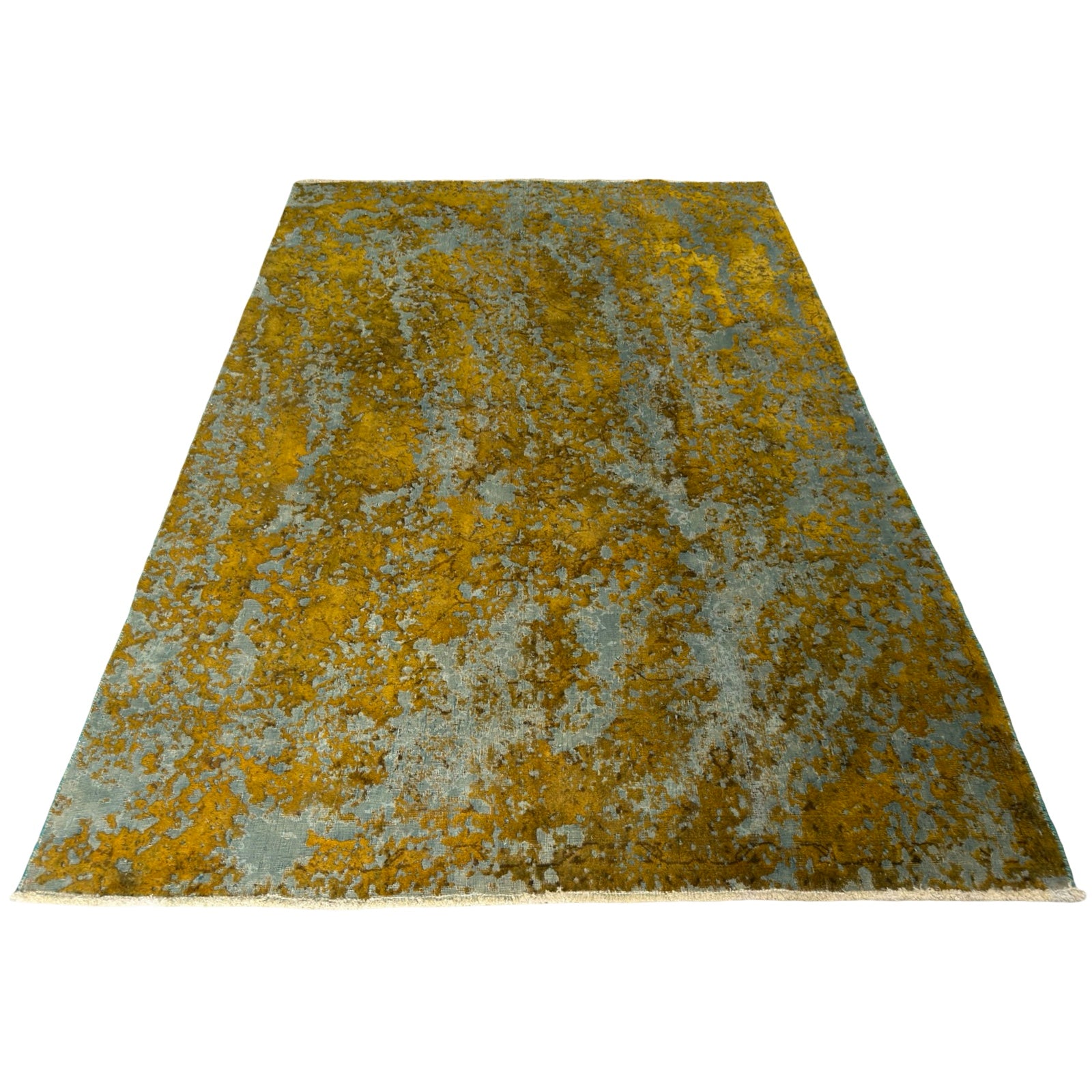 280 x 190 cm Hand-Knotted Ultra Vintage Mustard Wool Rug